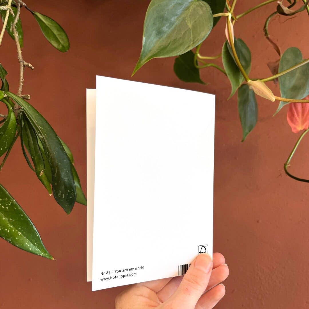You are my world - Terrarium | Love Card | Plant Lovers Card