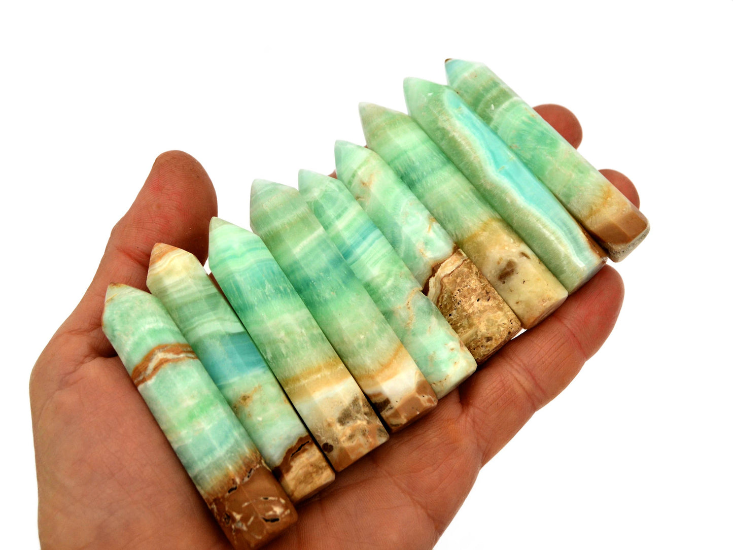 Caribbean Calcite Point Crystal (55mm - 60mm)