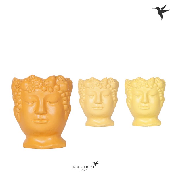 Ceramic Fruity Head yellow mix 9cm