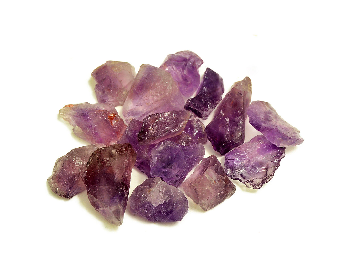 Raw Amethyst Crystal (Brazil) - (250g Lot) - (14-16 Pcs)
