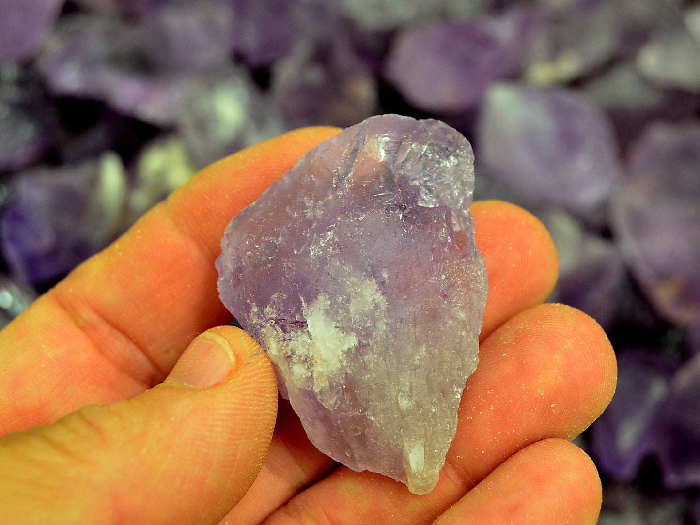 Raw Amethyst Crystal (Brazil) - (250g Lot) - (14-16 Pcs)