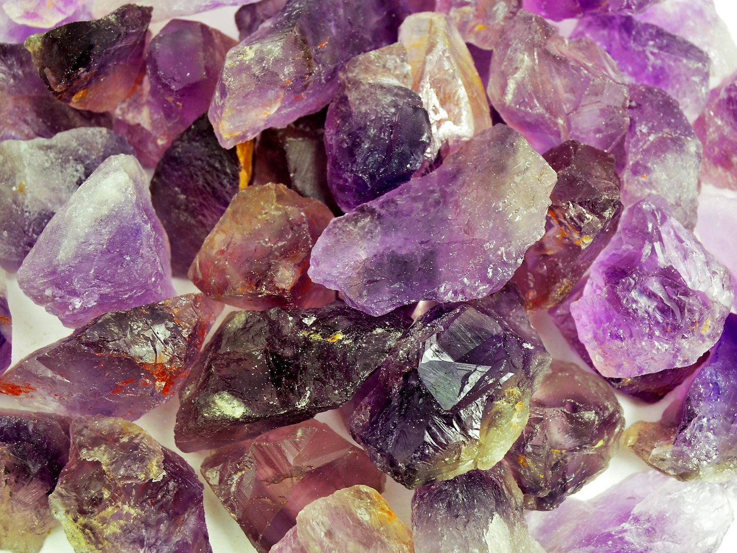 Raw Amethyst Crystal (Brazil) - (250g Lot) - (14-16 Pcs)
