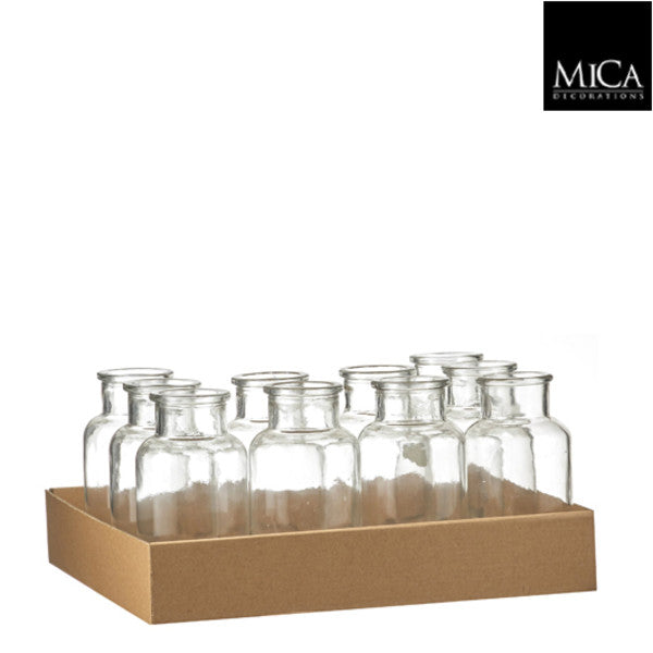Vase bottle glass - h16xd8