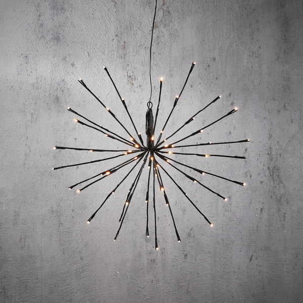 Firework light black white 72led IP44 - h32xd