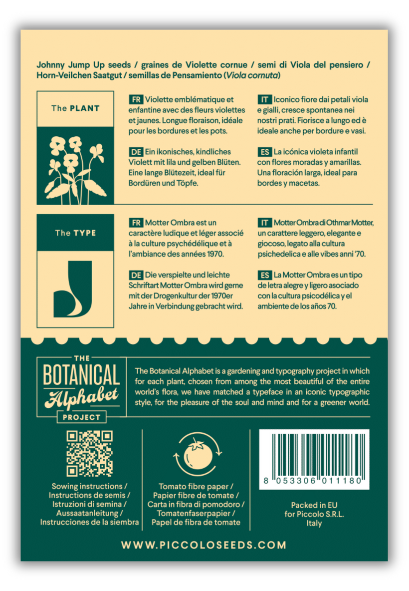 Flower Seeds Botanical Alphabet Collection