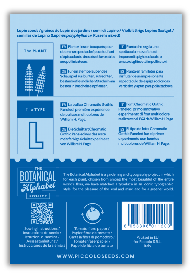 Flower Seeds Botanical Alphabet Collection