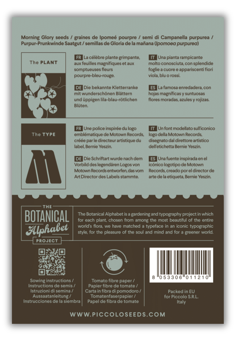 Flower Seeds Botanical Alphabet Collection