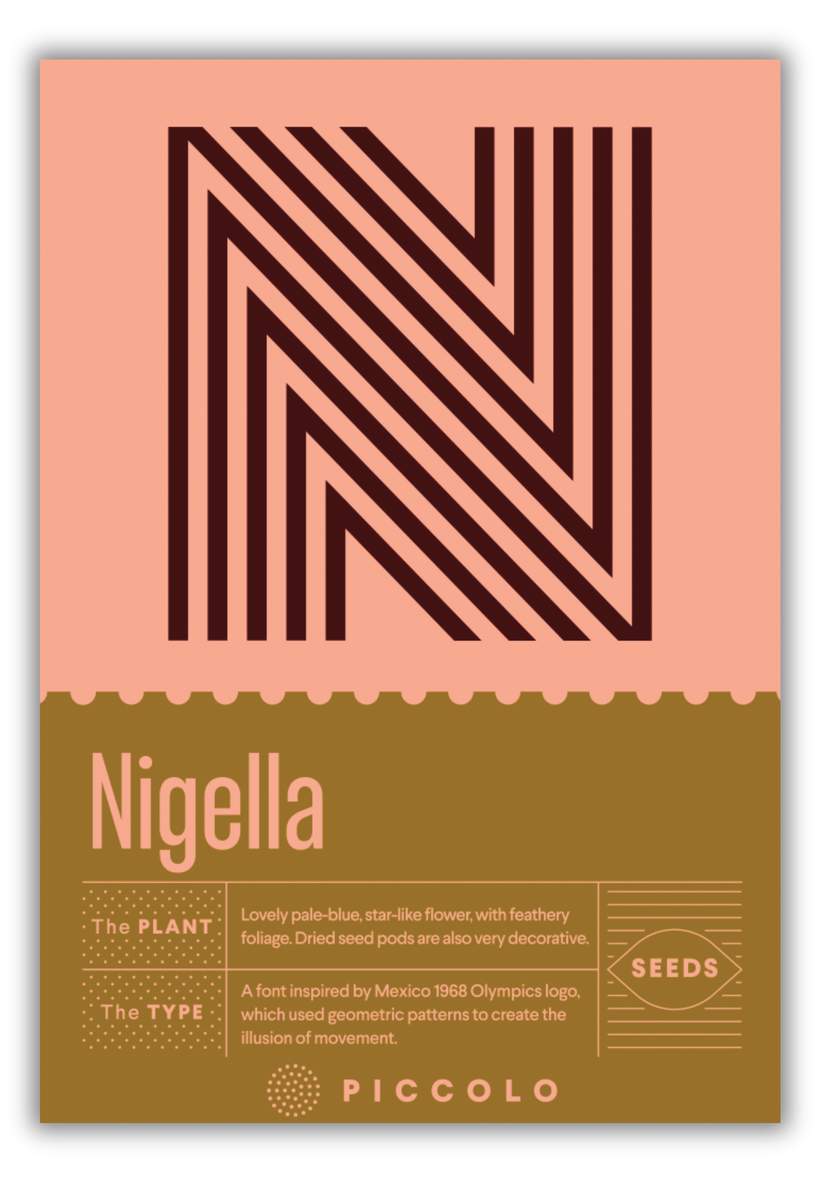 Flower Seeds Botanical Alphabet Collection