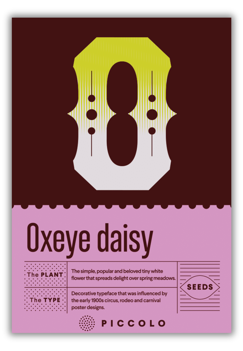 Flower Seeds Botanical Alphabet Collection