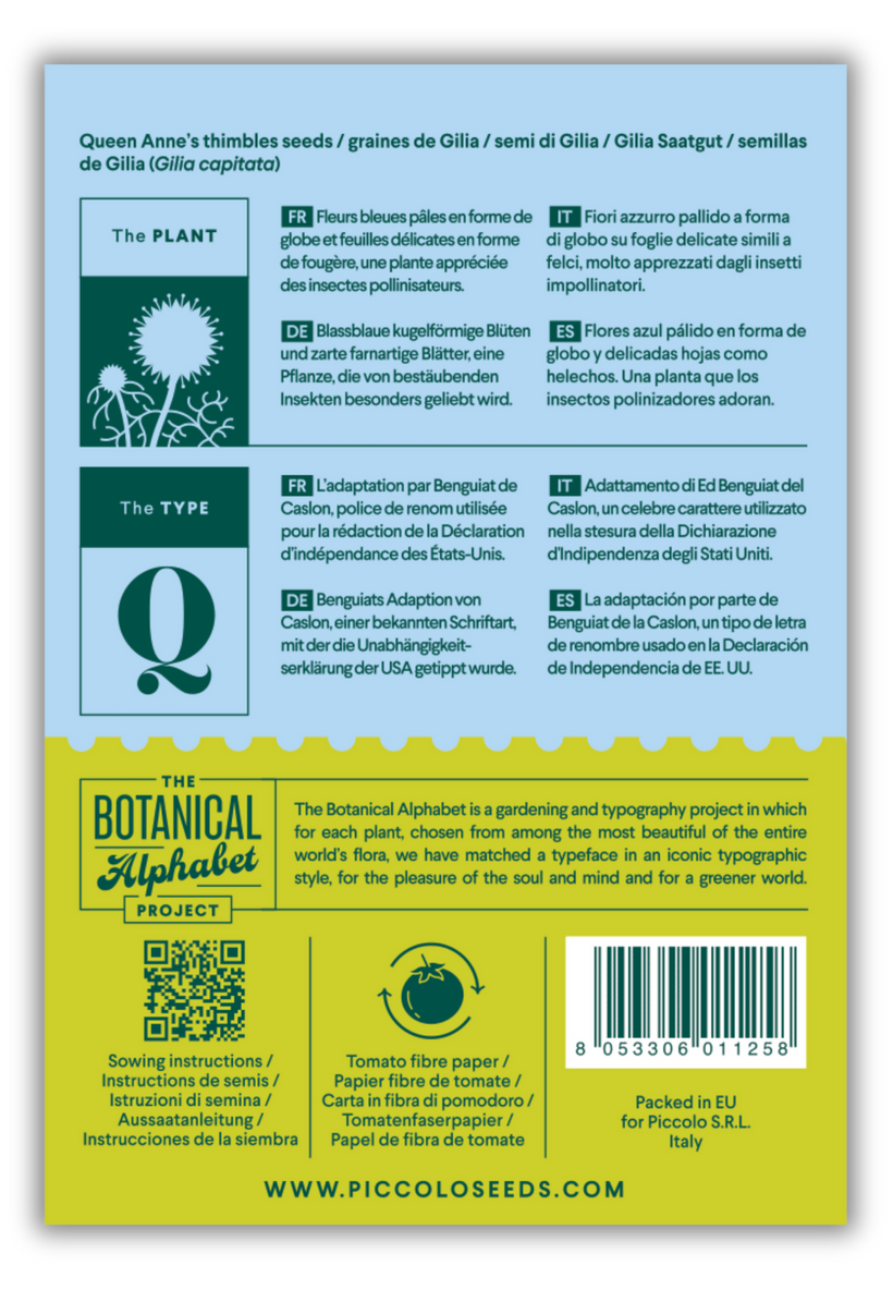 Flower Seeds Botanical Alphabet Collection