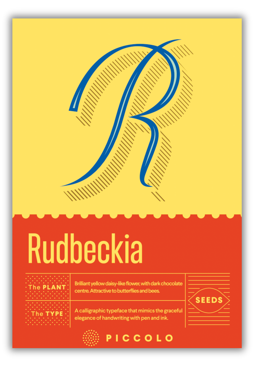 Flower Seeds Botanical Alphabet Collection