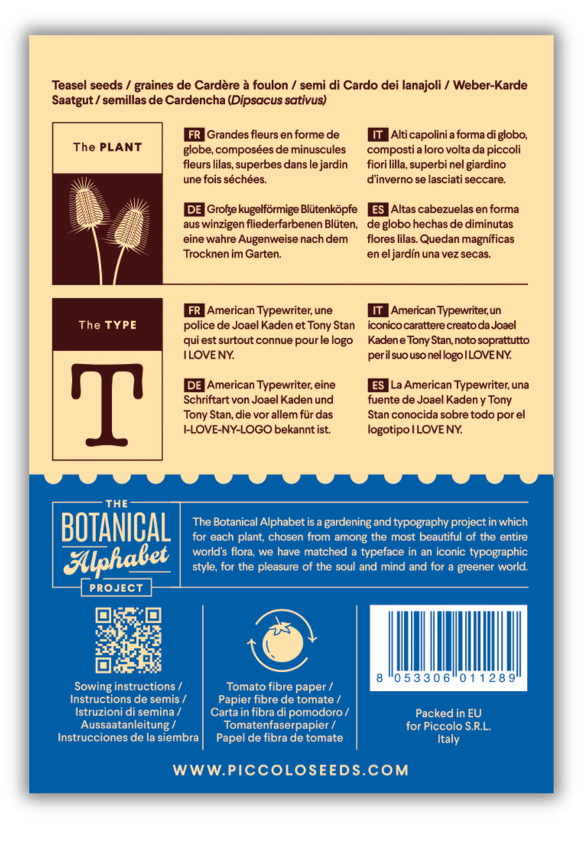 Flower Seeds Botanical Alphabet Collection