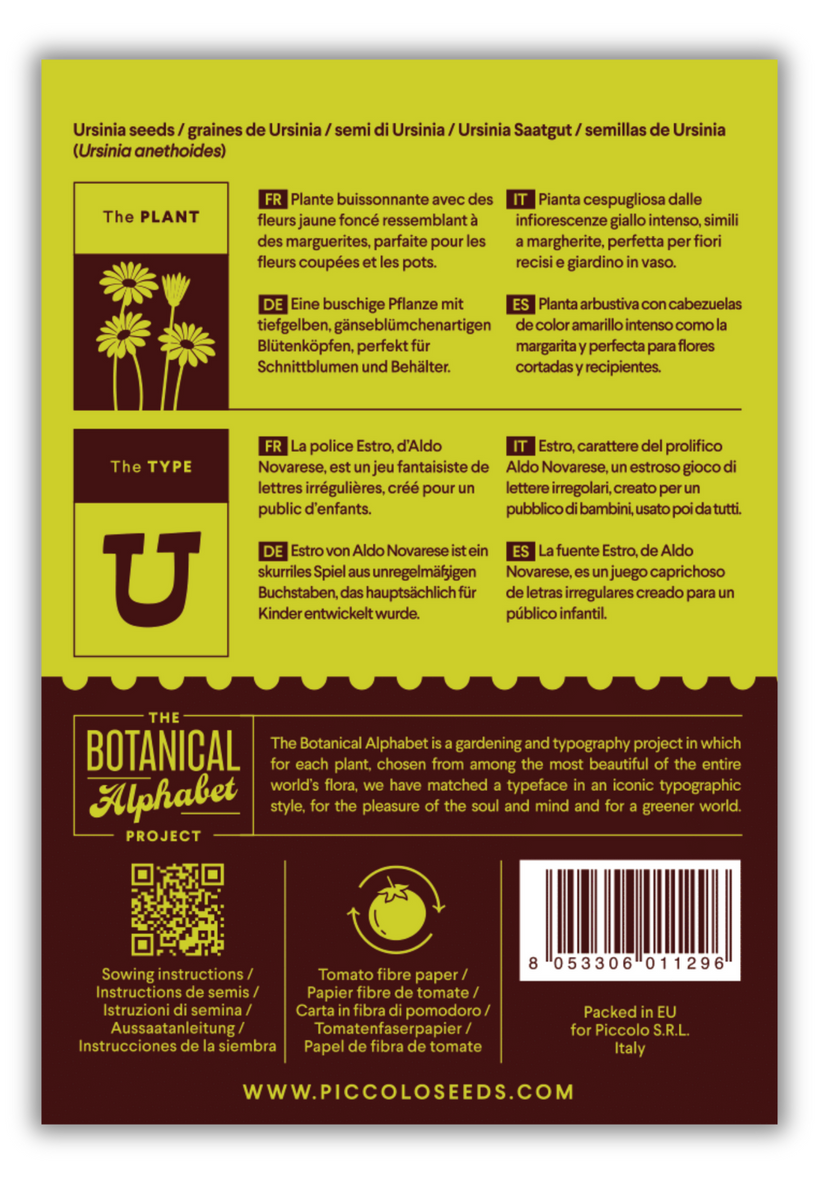 Flower Seeds Botanical Alphabet Collection