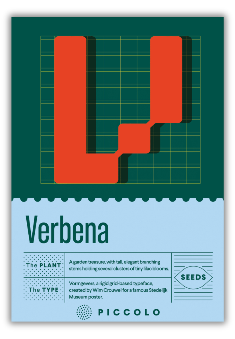 Flower Seeds Botanical Alphabet Collection