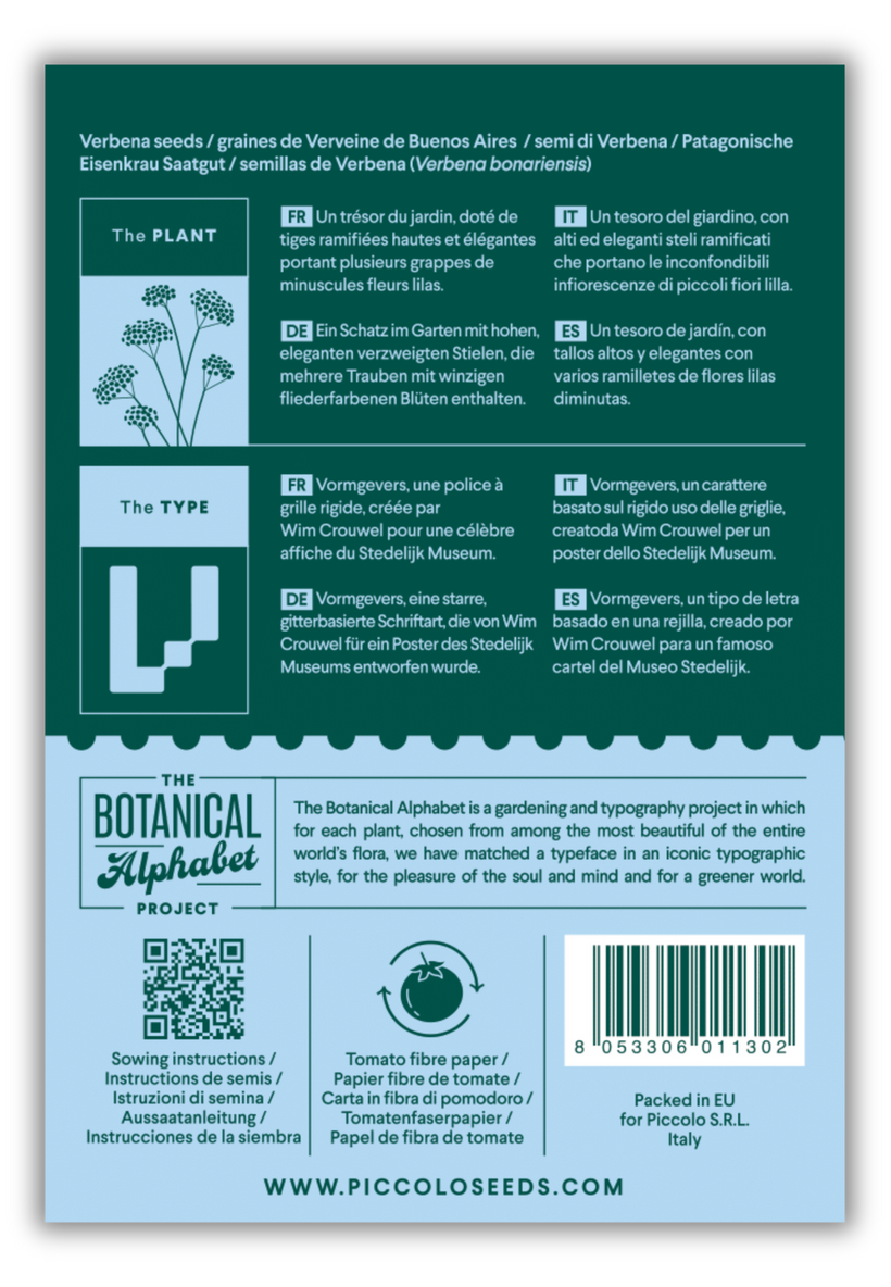 Flower Seeds Botanical Alphabet Collection