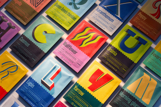 Flower Seeds Botanical Alphabet Collection