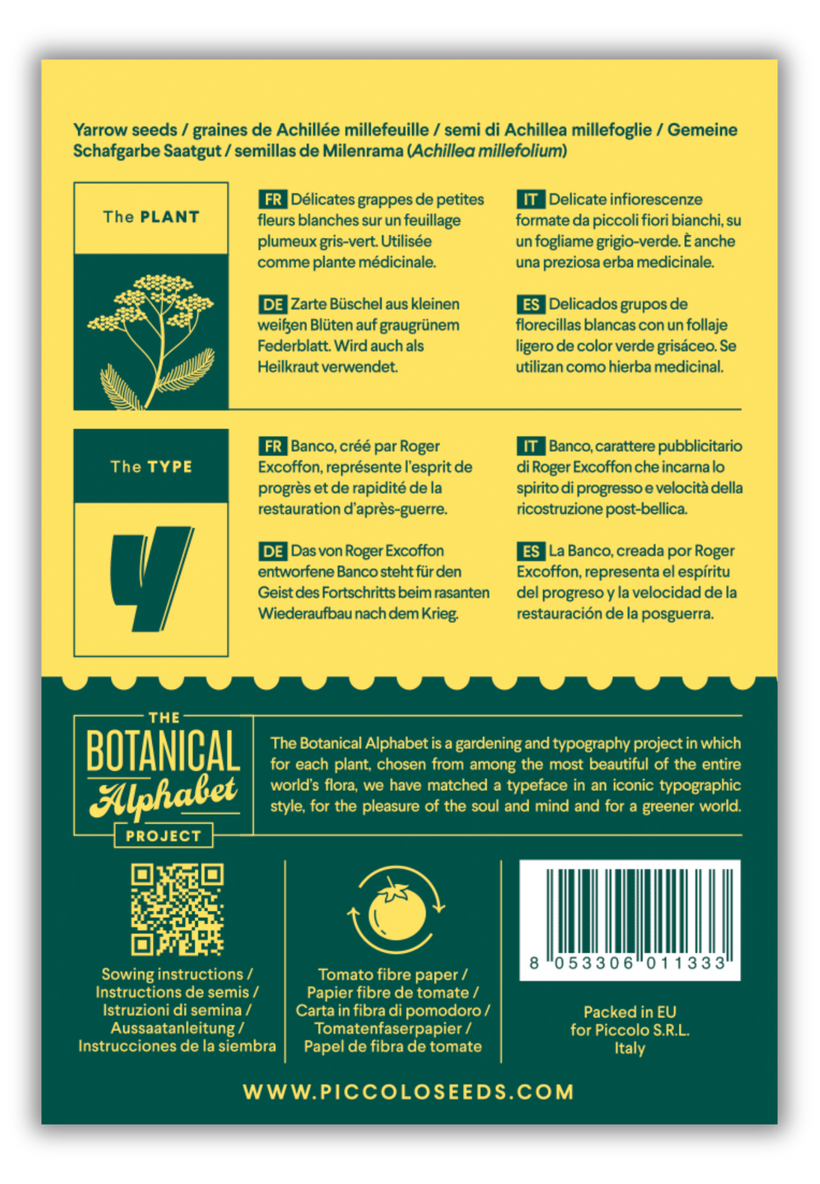 Flower Seeds Botanical Alphabet Collection