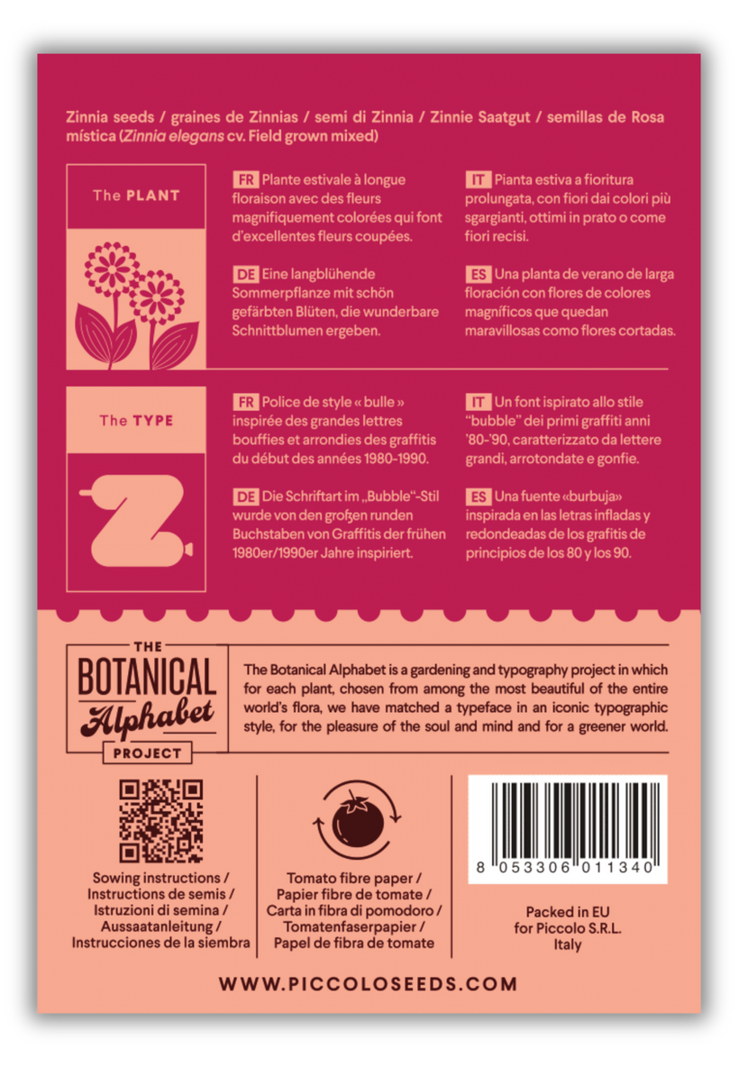 Flower Seeds Botanical Alphabet Collection