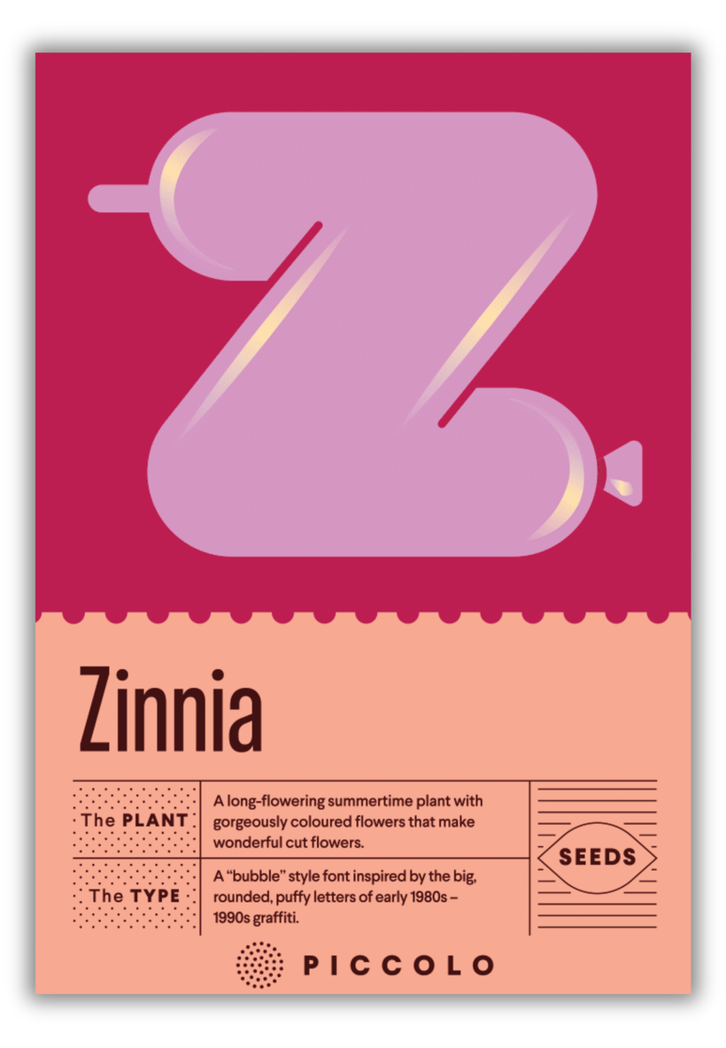 Flower Seeds Botanical Alphabet Collection