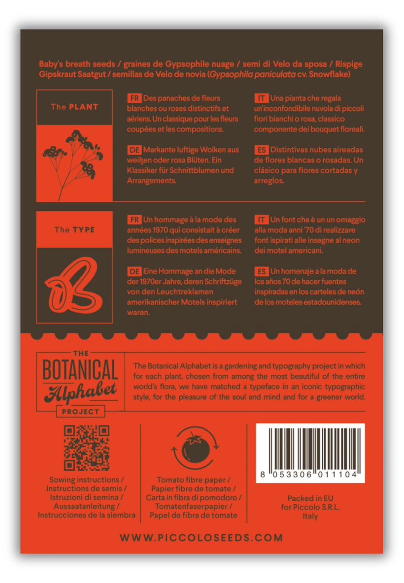 Flower Seeds Botanical Alphabet Collection