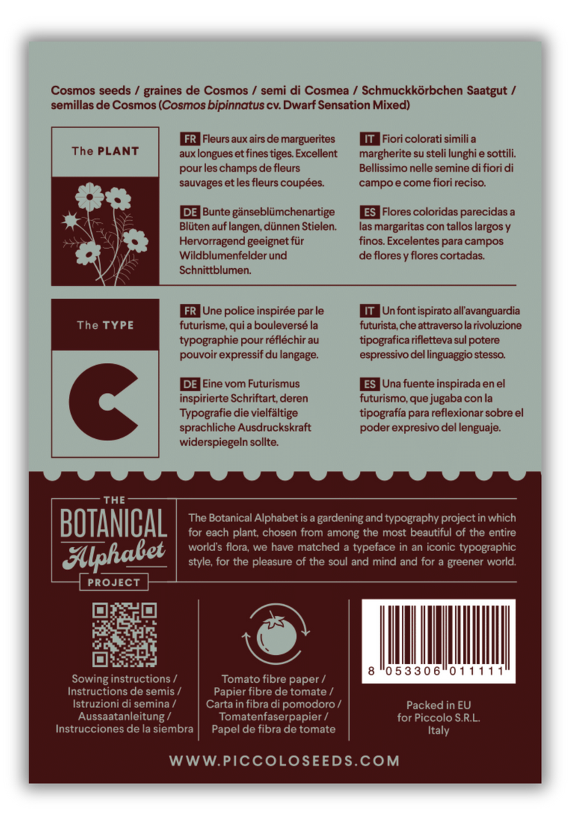 Flower Seeds Botanical Alphabet Collection