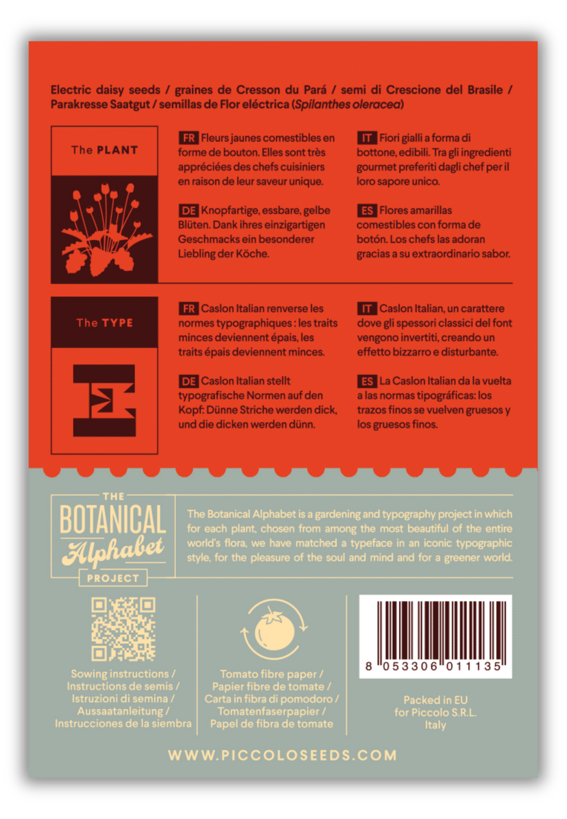 Flower Seeds Botanical Alphabet Collection