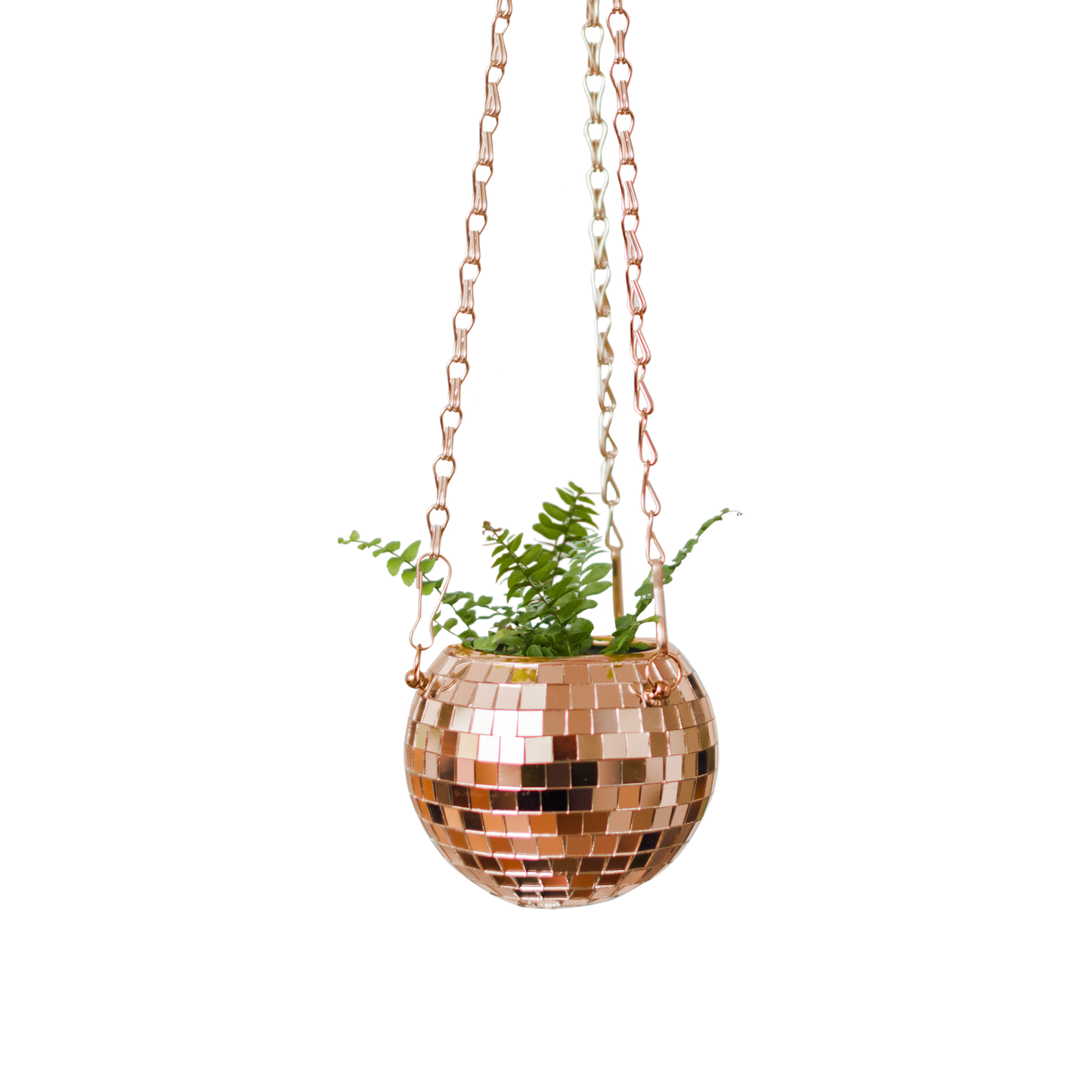 Disco Ball Hanging Planter - Rose Gold (4in)