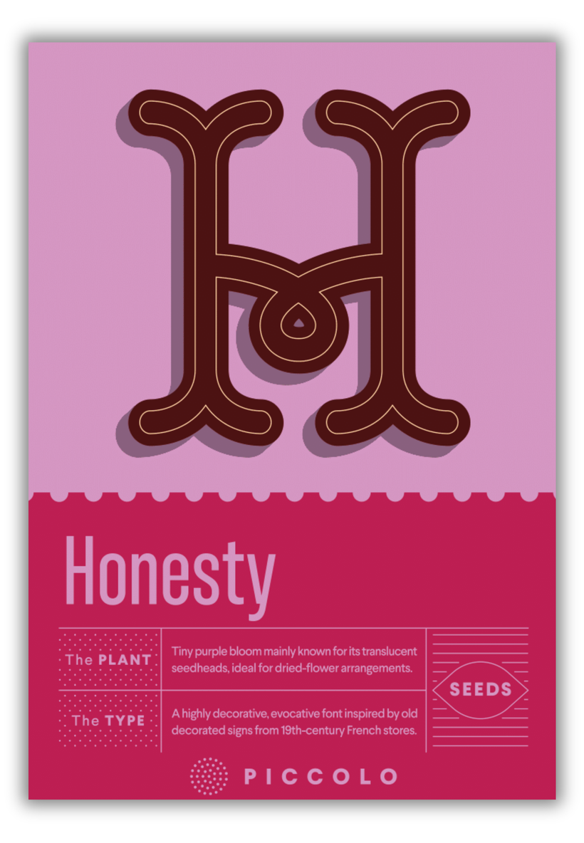 Flower Seeds Botanical Alphabet Collection