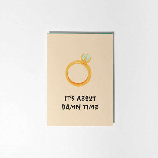 It's About Time Engagement Card