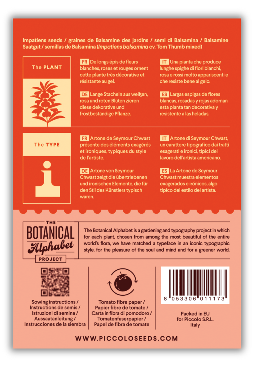 Flower Seeds Botanical Alphabet Collection