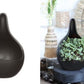 Ceramic plant drop black Ø14 H21