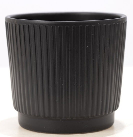 Ceramic Pot Liv Matt Black 12cm