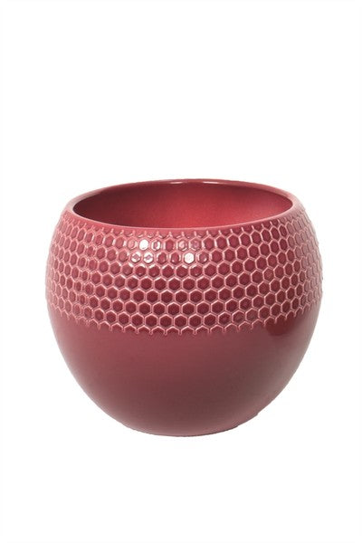 Ceramic Lisa Honeycomb Ruby 12cm