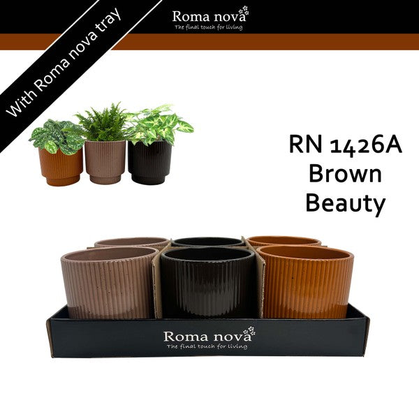 Ceramic Pot Brown Beauty