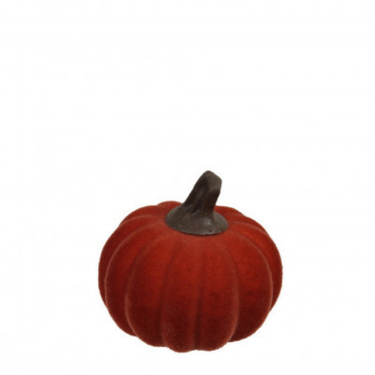 Decorations pumpkin flock d5*5.5cm