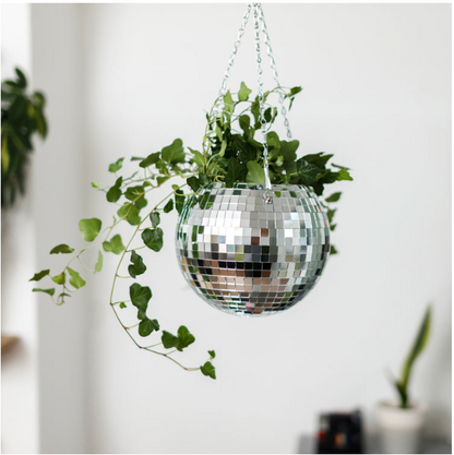 Disco Ball Hanging Planter