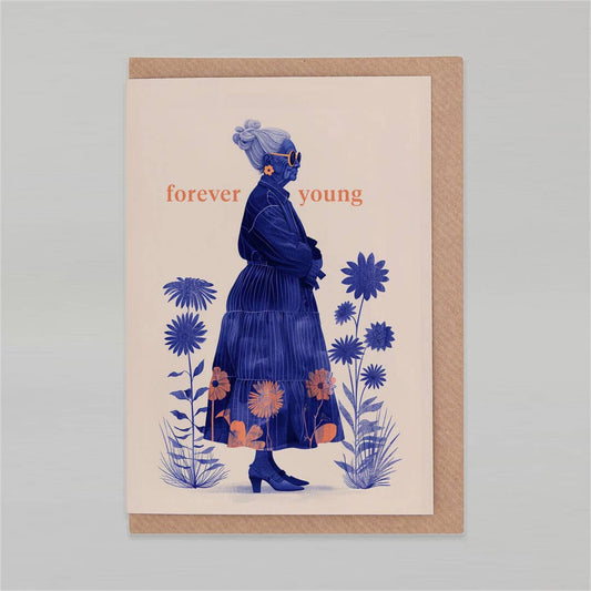 Forever young | Female Birthday Card | Birthday Card