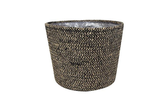 Bergen Jute Anthracite Lined Planter
