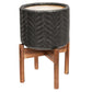 Aspen Chevron Mercury Pot + Stand