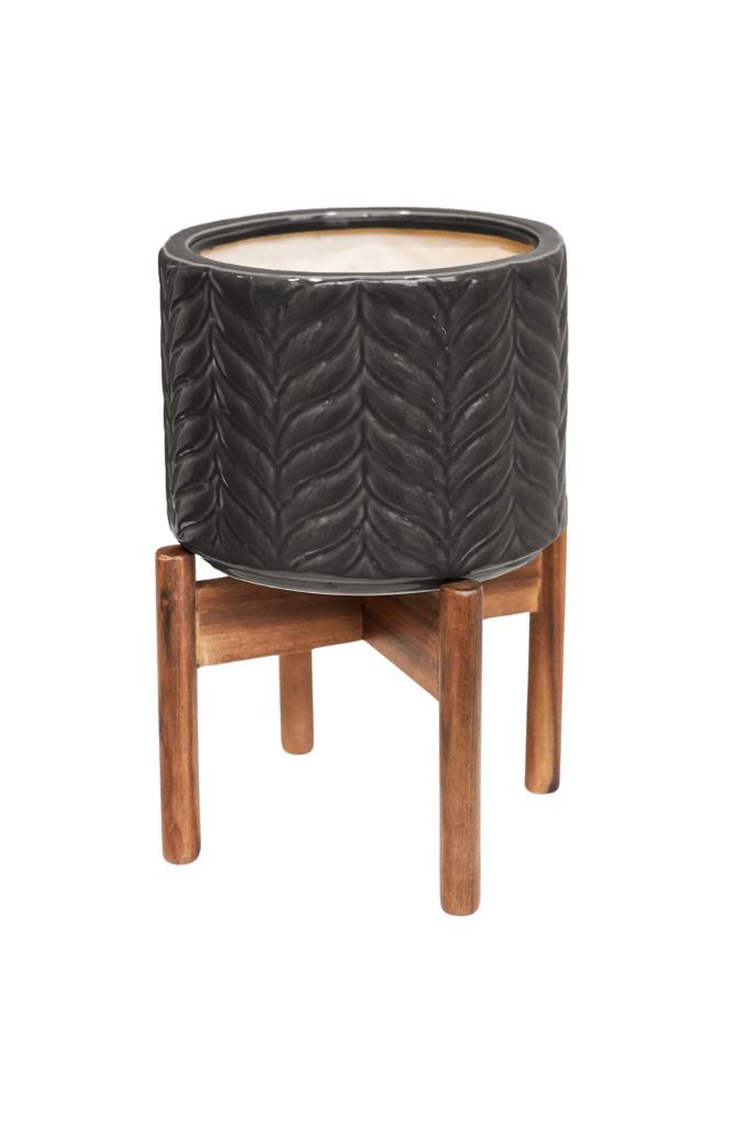 Aspen Chevron Mercury Pot + Stand