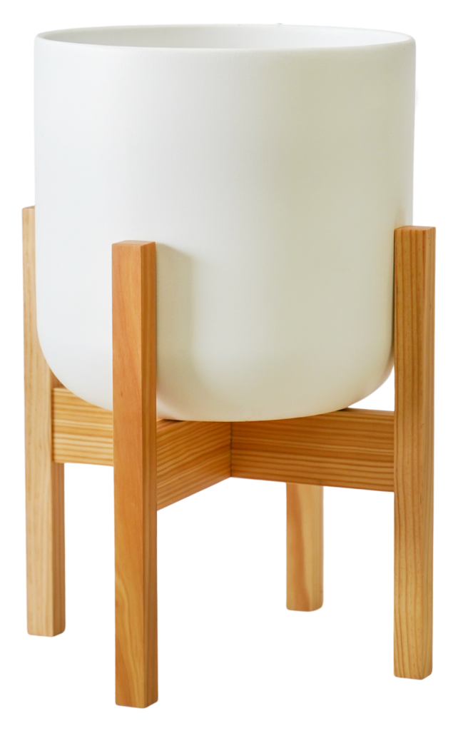 Lisbon Pot and Stand White