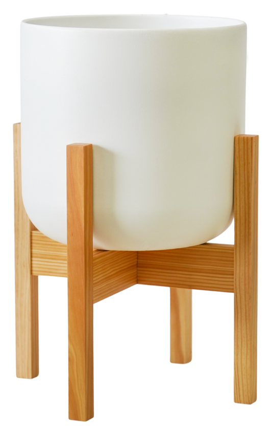 Lisbon Pot and Stand White