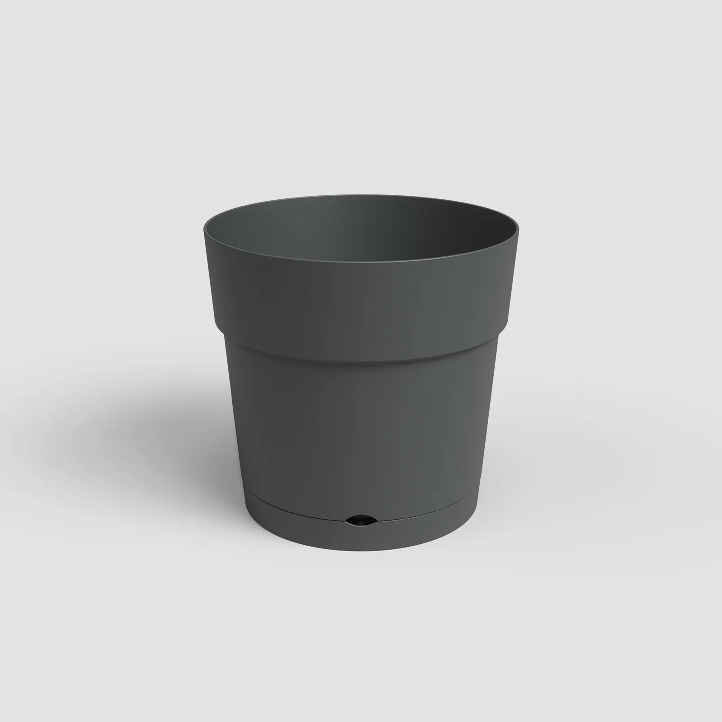 Plastic Pot Capri Wide Water Reserve Anthracite
