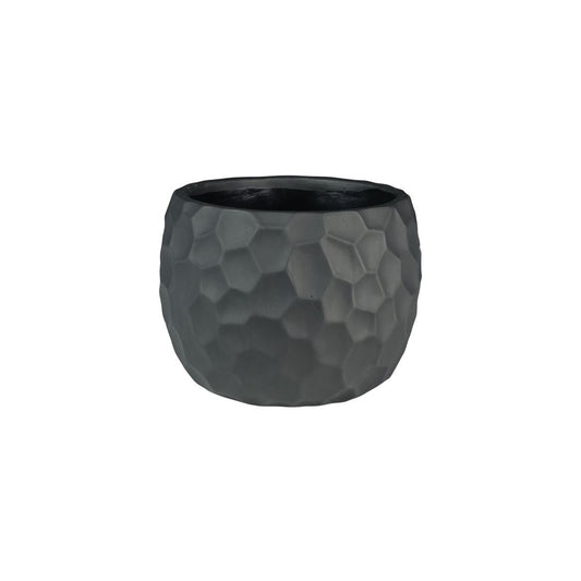 Ceramic Pot Vogue Honeycomb Black