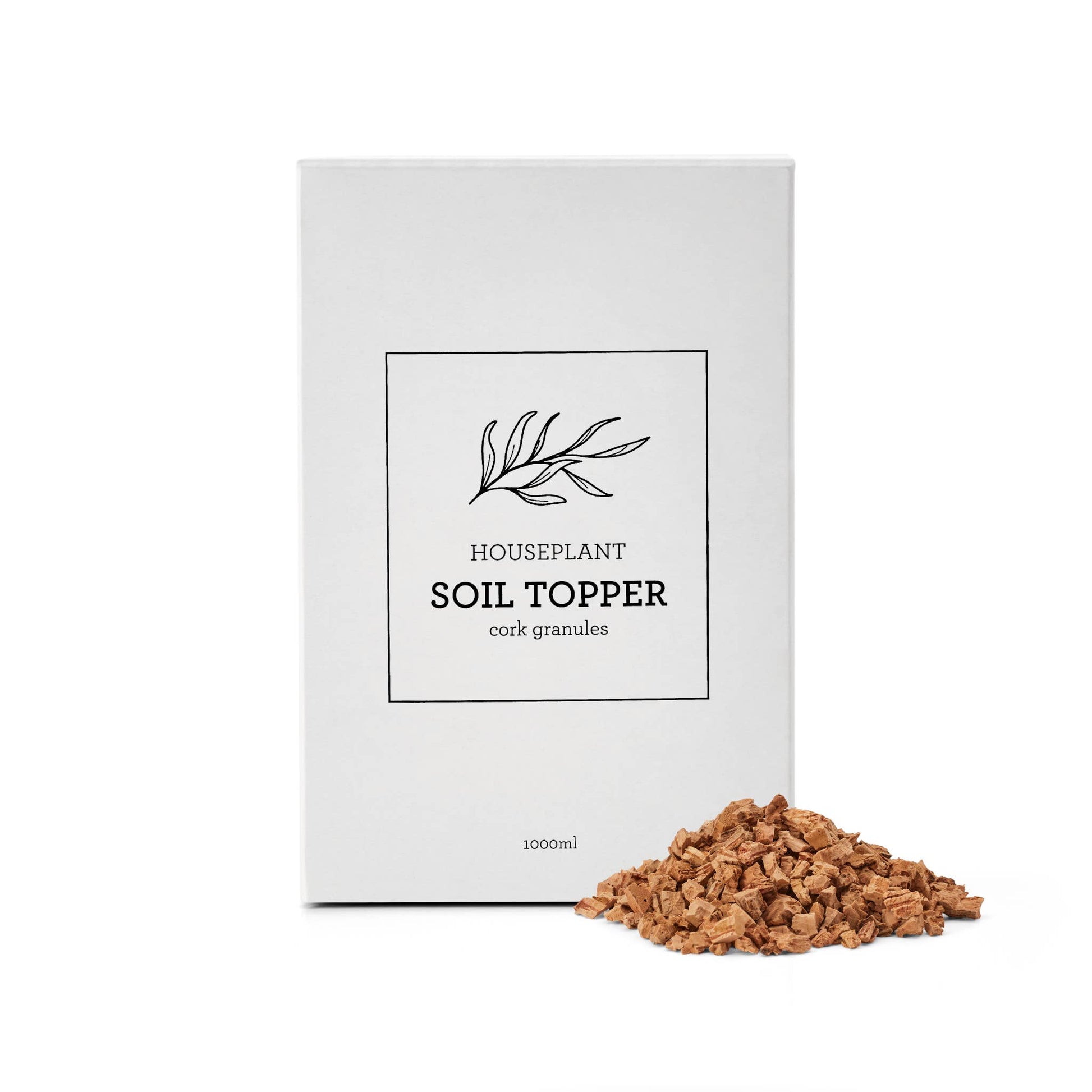 indoor plant dirt cover HOUSE PLANT SOIL TOPPER | Cork granules