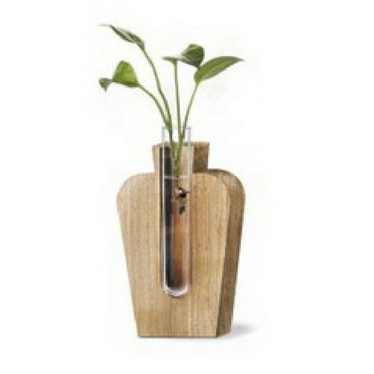 Propagator Glass + Wood Vase