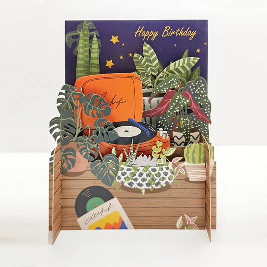 Miniature World pop up card - BIRTHDAY