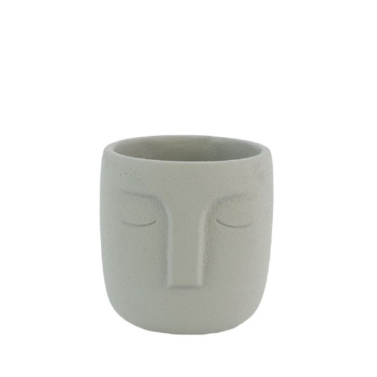 Ceramic Pot Face Dongo Grey