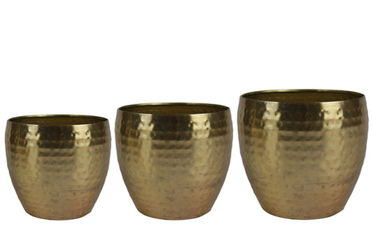 Pot set of 3 Kody gold D21 H16