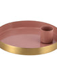 Amber Marrakech Pink Candle Plate 12x12x2,5cm
